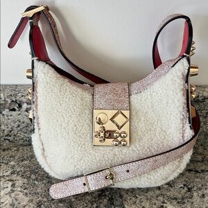 Christian Louboutin Carasky Mini Shearling Shoulder/Crossbody Bag
